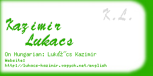 kazimir lukacs business card